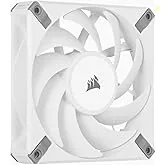 Corsair AF120 Elite, High-Performance 120mm PWM Fluid Dynamic Bearing Fan with AirGuide Technology (Low-Noise, Zero RPM Mode Support) Single Pack - Wh