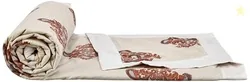 Amazon Brand - Solimo Single Microfiber Quilt|100% Microfiber Exterior|120 GSM|for Mild Winters and Ac Rooms (Brown Foliage)