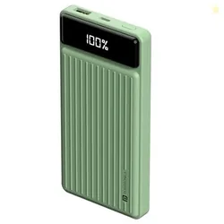 Portronics Luxcell B 10K 10000 mAh 22.5W Fast Charging Power Bank Ultra Slim Power Bank with Mach USB-A Output, Type C PD Output, Type C Input, Wake Up Button(Green)