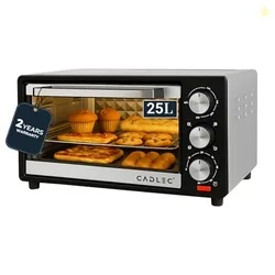 Cadlec MultiChef Multi-Function OTG for Kitchen, 25 Litre, 1300W, Oven Toaster Griller, Adjustable Temperature & Timer, Bake, Grill & Toast, Oven for