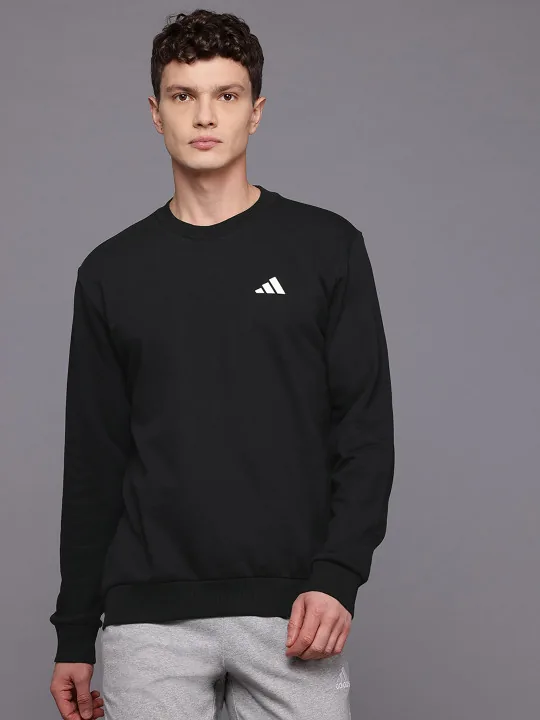 ADIDAS Brand Logo Detail Round Neck Sweatshirt