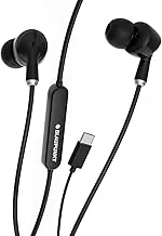 Blaupunkt EM01 Type-C Edition Wired Earphones (2026) with Mic, 14.3mm Hi-Fi Drivers, Noise Isolation, 45 Ergonomic Fit, Durable 5-Core Copper Cable,