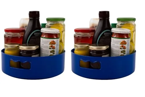 HomeWiz 360 Rotating Kitchen Organiser | Lazy Susan Smooth Turntable Organiser | Spice Rack Organizer | Cosmetic Holder Organizer | Multipurpose Use