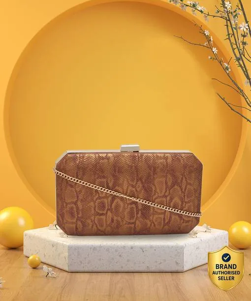 Caprese Party Brown  Clutch