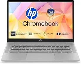 HP Chromebook 14, MediaTek Kompanio 540 (4GB LPDDR5, 128GB UFS) HD, Anti-Glare, Micro-Edge, 14''/35.6cm, ChromeOS, 100 GB Google One(1yr), Modern Gray