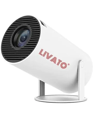 Livato Free Style 720p Native Resolution Projector for Home Full HD Support, Android 11, 4500 Lumen 5G WiFi Bluetooth Inbuilt Netflix PrimeVideo Hotst