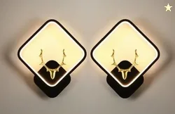 Desidiya Aluminium Deer Pendant Light for Living Room Decor Fancy Indoor/Outdoor Decorative Lights for Bedroom, Black Square Fancy Lights Bedroom, Hom