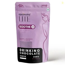 Cocosutra SOOTHE - Sugar Free Drinking Chocolate Mix | For Feminine Health & Period Pain Relief | Gokhru, Shatavari & Berry Extracts | Vegan | Keto Fr