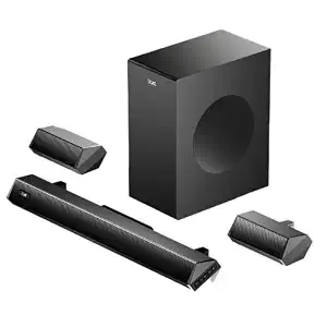 boAt Aavante Bar Prime B300 with Subwoofer and Dual Rear Speakers 300W RMS Output, 5.1 Channel, Multi-Connectivity, EQ Modes, & BT v5.3 Soundbar with Powerful Signature Sound (Charcoal Black)