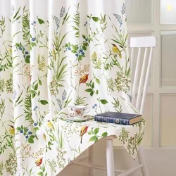Story@Home Window Cotton Curtains 5 Feet Long Set of 1, White & Green | Bohemian Cotton Curtain, Light Filtering Curtains For Living Room, (116 X 152