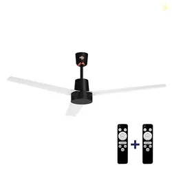Nippo Vayou 1200mm Power 28W BLDC Ceiling fan with remote control|7 Speed settings|BEE 5 star rated Energy Efficient fans|upto 70% energy savings|Free 1+1 remote|3 years warranty|Black&White