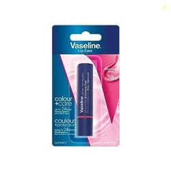 Vaseline Lip Care | Colour+Care Blooming Pink Tinted Lip Balm Stick | Up to 24Hr* Moisturization | with Manuka Honey | 3g
