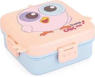 ATTRO Festive Super Birdy Lunch Box 2 Layer Plastic Lunch Box Comes with 1 Detachable Tray, 1 Small Container & 1 Spoon Ideal for Kids BPA Free 1590ml