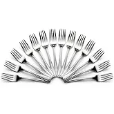 Mumma's LIFE Stainless Steel Dinner Forks Set for Home & Kitchen | 12 cm Fruit Forks with Mirror Finish | Rust Resistant, Silver Cutlery for Fruits, D