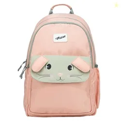 Bunny Blushing Peach 22L School Backpack|Premium & Soft Touch | Unisex Kids School Bag with Two Spacious Compartments and Front Pocket, with Bottle Ho