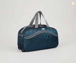 Rio Duffle Bag | Waterproof Strolley Duffle Bag | 2 Wheel Duffel Bag | Luggage Bag with Adjustable Strap - (Turquoise)