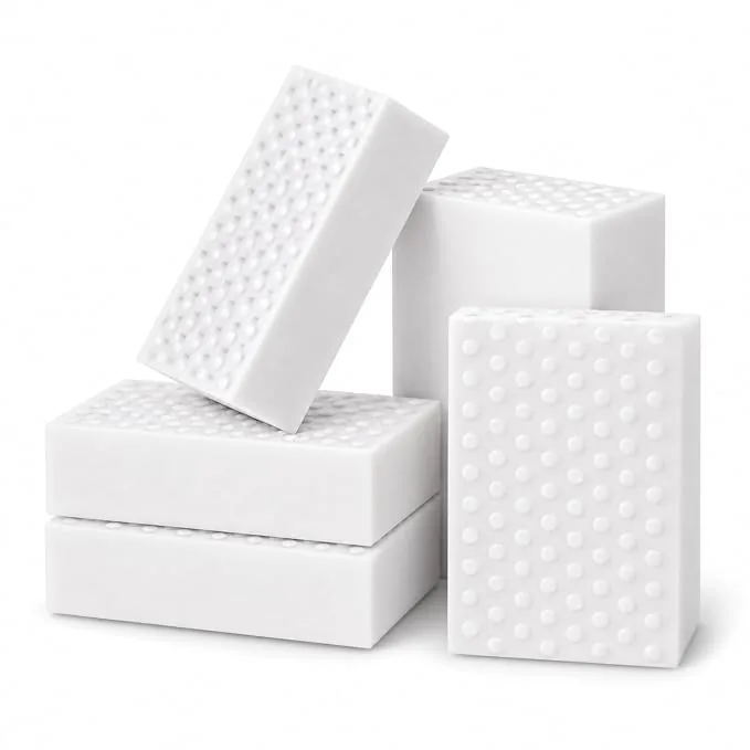 Flex Utility Cleaning Sponges Set of 10 Solid White Blocks for Daily Chores