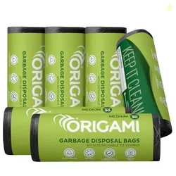 Origami Disposable Garbage Bags | Medium | Pack of 3x2 | 30 Counts Each Origami Disposable Garbage Bags | Medium | Pack of 3x2 | 30 Counts Each