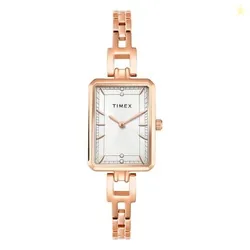 Silver-Tone Rectangle Dial Analog Women's Watch - TWEL22802