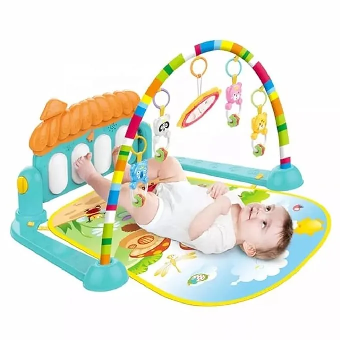 Baby Play Gym for Babies (012 Months) | Model KK0639 | Soft Play Mat with Hanging Toys, Musical Piano Keyboard & Tummy Time Support | Activity Play G