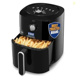 KENT New Ultra Air Fryer 4L 1300 W | 80% Less Oil | Instant Electric Air Fryer | Auto Cut Off | Fry, Grill, Roast, Steam, and Bake | Rapid Heating | 1
