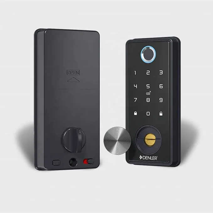 Denler DB04 Automatic Bluetooth Smart Door Lock, Digital Door Lock, Fingerprint Lock PIN, Manual Key Access min 32-45mm Doors, 5 Years Warranty