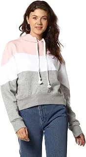Campus Sutra Women's Cotton High Neck Sweatshirt