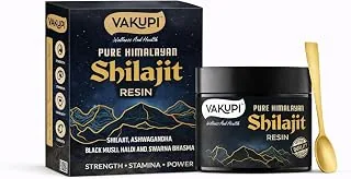 Vakupi Shilajit Gold Resin - 10g|500mg/Serving|20 Servings|with 24 Karat Gold/Swarna Bhasma,75% Fulvic Acid,Ashwagandha, Safed Musli|Boosts Muscle Gro