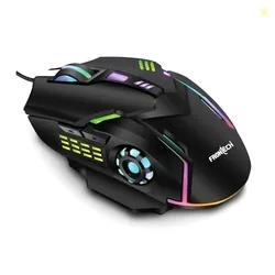 FRONTECH Wired Gaming Mouse, 6 Key RGB Backlit Effect| 7 LED Lighting| USB Plug & Play| 3600 DPI| for PC/Desktop/Mac/Laptop, 1-Year Warranty (MS-0050,