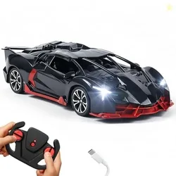 Lifelong Rechargeable Remote Control Car for Kids 4-10 Years|2.4GHz High Speed Collectible RC Car 90 120 Min Playtime, 125 ft Range, LED Headlights, TypeC Charging, BIS Certified Toy (LLCRR01)(Black)