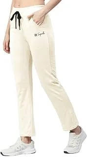 Women's Premium Cotton Solid Track Pant with Elastic Waistband, Adjustable Drawstring and Side Pockets