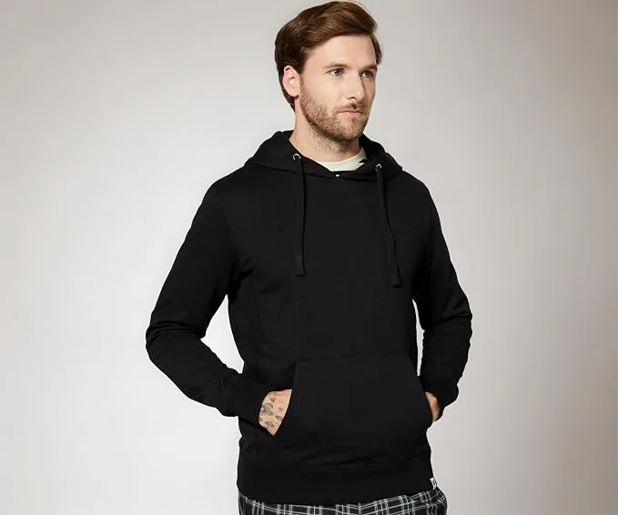 Amazon Brand - Symbol Men's Cotton Hooded Sweatshirt