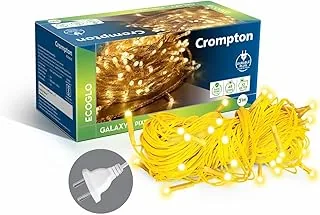 Crompton Galaxy Pixel Ladi Light 3W, 10m | Warm White, Pack of 1 | 3W consumption; 10 meter length; 48 LEDs; direct 2-pin plug; BIS safe wire; warm wh