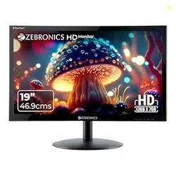 ZEBRONICS Zeb-V19Hd 18.5 Inch (46.99 Cm) Led Monitor with Supporting Hdmi, Vga Input, Hd 1366 X 768 Pixels, 16.7M Colors, Glossy Panel, Slim Design &
