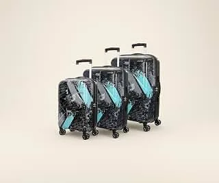 Kamiliant by American Tourister ATHER | Printed Trolley Bag Set of 3 (55+68+79 cms) for Travel|Hard Case Polypropylene (PP) Suitcase|360 8-Wheel Spin