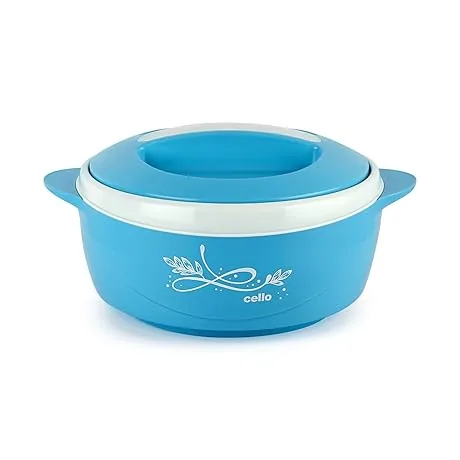 Sapphire Insulated Casserole Hot Pot For Kitchen 1250 ml Blue | Easy to Serve Airtight Outdoor Safe Inner Steel Insulated Keeps Food Hot & Warm Casser