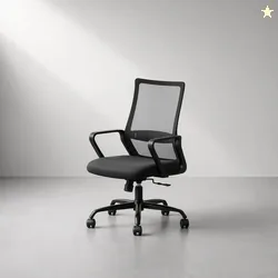 Desire Pro Mid Back Mesh Office Chair Adjustable Study Chair/Computer Chair with Revolving Seat, Stylisk Backrest, Lumbar Support, Metal Base for Work