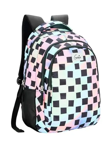 Genie Iridescence 27 litres Multicolor School Backpack (17 inch, Water Resistant)