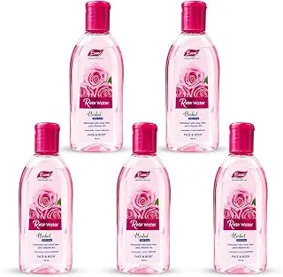 Evani Herbal Rose Water Enriched with Aloe Vera & Vitamin B3 for Face & Body | Moisturizer Tones, Refresh, Skin Care 100ml Pack of 5
