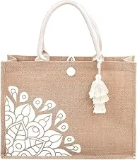 BLACKBOXES Jute Tote Bag for Women-Waterproof Beach Bag, Large Reusable Gift Bags, Gift Tote Bag for Her,Cute Tote Bag Pool