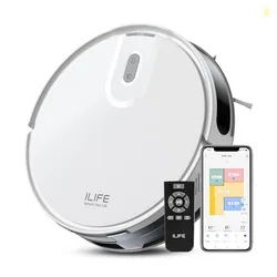 ILIFE V20 Robot Vacuum Cleaner with SoF Laser Navigation, 5000Pa Suction, 2-in-1 Vacuum & Mop, Customized Cleaning, Ideal for Pet Hair and All Floor T