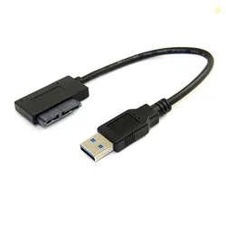 cablecc USB 3.0 to 7+6 13Pin Slimline Sata Adapter Cable for Laptop Cd DVD ROM Optical Drive