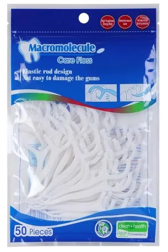 Dental Floss Picks for Tooth Cleaning Fresh Dental Floss Toothpick Cleaners, Oral Care Teeth Flossing Thread Toothpicks Stick Set for Fresh and Healthy Gums (50pcs) (Pack of 1)