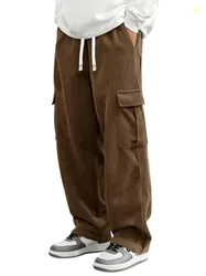 Samfor Pant for Men Casual Feel Cargo Joggers for Men  Loose Fit Utility Pants with 5 Pockets | Durable Outdoor & Hiking Trousers for man Coffee