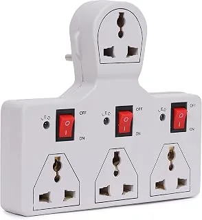 4 Universal Socket 3 Switch Multiplug Sockets Extension Board/Extension Cord