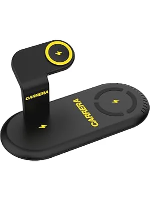 Carrera 22.5W 3 in 1 Magnetic Wireless Charger Stand CWC-233, 15W Fast Charging for Phone, 5W for Earbud, 2.5W for Watch, Type C Cable Included, Multi