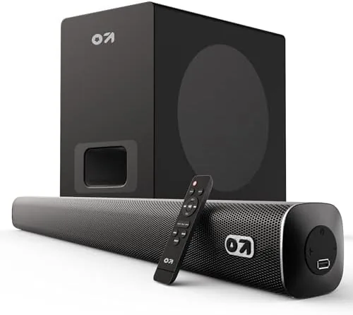 GOBOULT X120 2.1 Channel Bluetooth Soundbar with BoomX Subwoofer, 120-Watt Output Surround Sound, EQ Modes, Remote Accessibility, USB/HDMI/AUX &