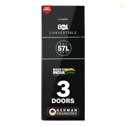 Bosch 335L 3 Star Frost Free Triple Door Maxflex Refrigerator | 8-in-1 Convertible | 57L Extra Flexible Zone | VitaFresh | 18 Hrs Cooling Retention | VarioInverter (CMC36K23VI,Black Pearl,2026 Model)
