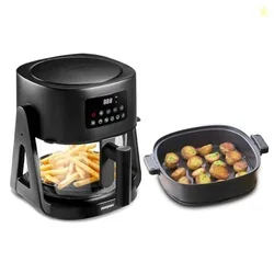 Acerpure Air Fryer | 100% Glass Bowl | 90% Less Oil | 5.5L Air Fryer + 2.5L Cooking Pot | Air Fry, Toast, Reheat, Grill, Cook | 360 TurboHeat Technol