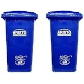 Aristo Manual-Lift Garbage Waste Dustbin with Out Wheel 90 L (blue/blue)